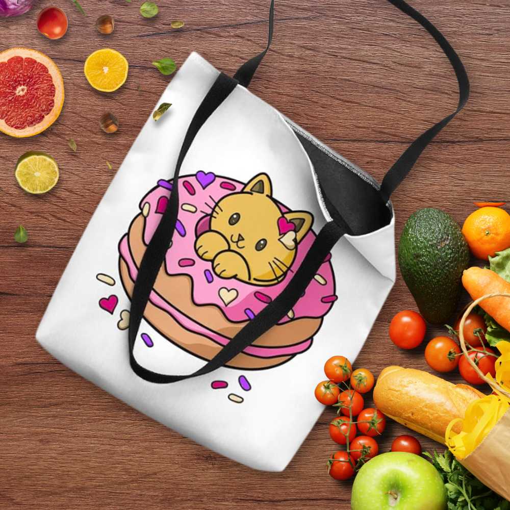 Cute Cat in Donut Tote